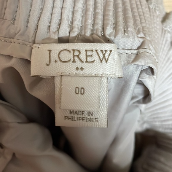 J. Crew size 00 Elegant Tan with Silver throughout Linen/Cotton Blend Mini Skirt - Picture 6 of 8